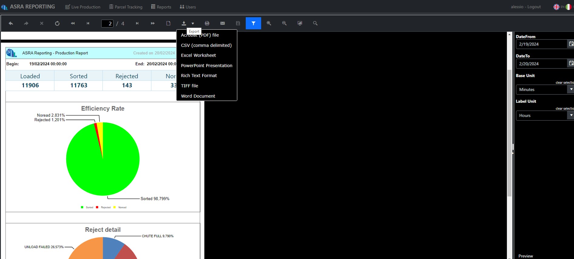 asra scada agsoft logistics screenshot